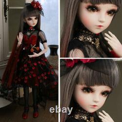 60cm 1/3 Ball Jointed BJD Doll + Face Makeup + Changeable Eyes + Wigs Full Set