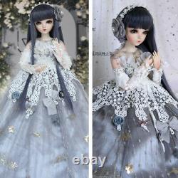 60cm BJD Doll 1/3 Ball Jointed Girl + Face Makeup + Wigs + Clothes FULL SET Gift