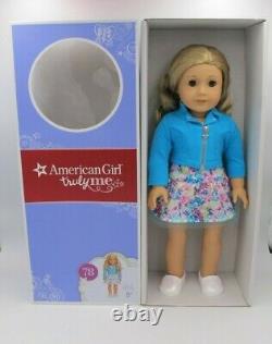 American Girl Doll 78 Green Eyes, Curly Blond Hair Light Skin NEW Pierced Ears
