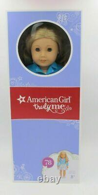 American Girl Doll 78 Green Eyes, Curly Blond Hair Light Skin NEW Pierced Ears