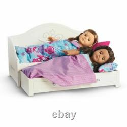 American Girl TRUNDLE BED and BEDDING Set for Dolls Truly Me New Daybed white
