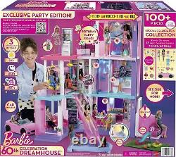 Barbie Special Edition 60th DreamHouse Playset 2 Dolls Car 100+ Pcs for age 3Y+