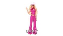 Barbie The Movie Doll Margot Robbie Collectible Doll Wearing Pink Western Outfit
