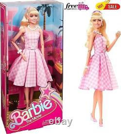 Barbie The Movie Doll Margot Robbie Collectible In Hand Pink Outfit 2023