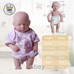 COSDOLL 12 2.3lb Soft Platinum Silicone Baby Doll Sleeping Baby Doll unpainted