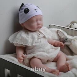 COSDOLL 17.7 in Lifelike Soft Platinum Silicone Reborn Baby Doll with pacifier