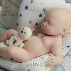 COSDOLL 17in Platinum Full Silicone Reborn Baby Doll Realistic Newborn Baby Doll