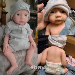 COSDOLL 18.5Full Body Silicone BOY Doll 3KG Newborn Reborn Baby Doll Open Eyes