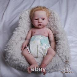COSDOLL 18.5Reborn Baby Doll Full Silicone Newborn Girl Handmade Doll With Hair