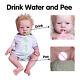 Cosdoll 18.5reborn Baby Dolls Silicone Baby Girl Can Drink Water And Pee Withhair