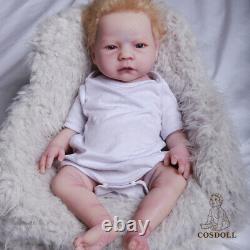 COSDOLL 18.5Reborn Baby Dolls Silicone Baby Girl Can Drink Water and Pee withHair