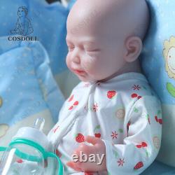 COSDOLL 18.5'' Full Body Soft Silicone Reborn Baby GIRL Real Dolls Sleeping Baby