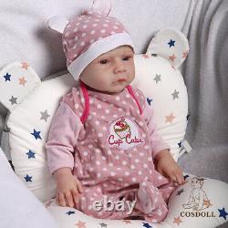 COSDOLL 18.5 REBORN BABY DOLL FULL BODY SILICONE BABY GIRL DOLL WithDRINK-WET PEE