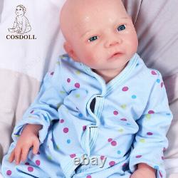 COSDOLL 18.5'' Reborn Baby Dolls Adorable Twins Baby Full Platinum Silicone 3KG