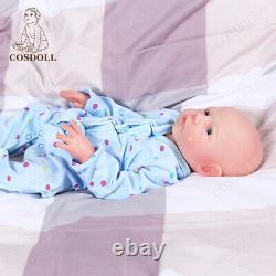 COSDOLL 18.5'' Reborn Baby Dolls Adorable Twins Baby Full Platinum Silicone 3KG