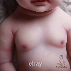 COSDOLL 18.5 in Platinum Silicone Lifelike Soft Silicone Baby Doll-Harper