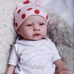 COSDOLL 18 Reborn Baby Doll Silicone Full Body Newborn Girl Dolls Handmade Gift