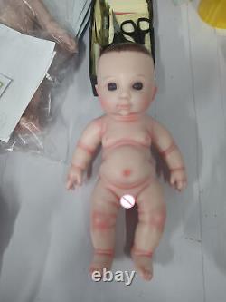COSDOLL 2PCS Set Platinum Full Silicone Baby Reborn Dolls Painted Lifelike Dolls