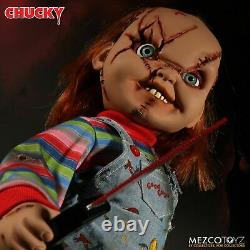 Child's Play 15 Scarred TALKING CHUCKY Mega scale figure with sound MEZCO Doll