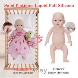 Cosdoll 16.5Cute Girl Reborn Baby Doll Full Body Silicone Real Touch Xmas Gifts