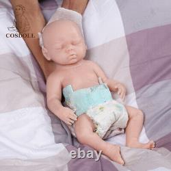 Cosdoll Unpainted 16Sleeping Reborn Baby Girl Lifelike Full Body Silicone Doll