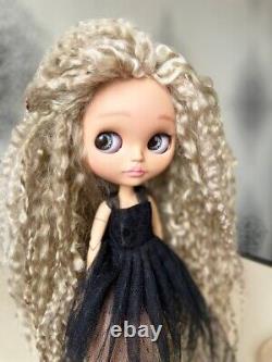 Custom blythe doll ooak, new doll, tan skin blonde hair