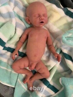 Custom order Bridger, super soft full body solid silicone newborn baby boy doll