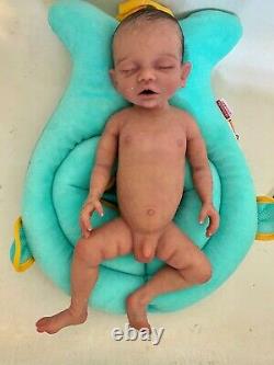 Custom order Bridger, super soft full body solid silicone newborn baby boy doll