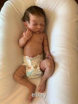 Custom order full body solid silicone newborn baby boy doll Forest sculpt