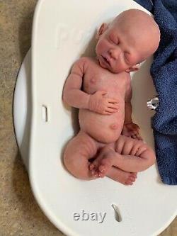 Custom order full body solid silicone newborn baby boy doll Forest sculpt