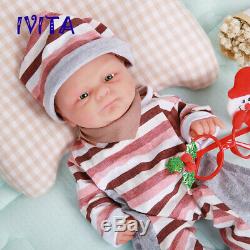 Cute 14 Full Body Silicone Reborn Baby Doll Waterproof Babies+Clothes Xmas Gift