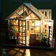 Diy Handcraft Miniature Wooden Dolls House The Back Garden Greenhouse 2019