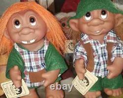Dam LE 9 Troll Dolls Nins and Nina, New with Tags, Ships Free