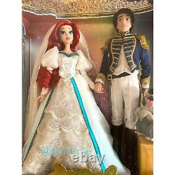 Disney Limited Edition Ariel & Prince Eric Wedding Platinum Doll Set (NIB)