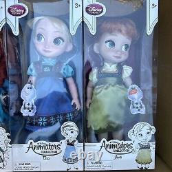Disney Store Animators Collection Doll 16 SnowWhite-Merida-Elsa-Anna NIB