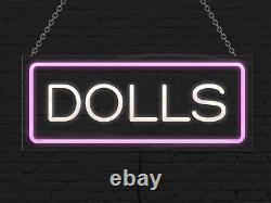 Dolls Neon Sign for Retail Displays LED Flex Neon 24W x 10H x 1D