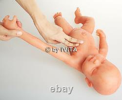 Eyes Closed Reborn Baby Girl Doll Full Body Soft Silicone Preemie Gift