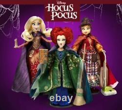 FULL SET of 3 Disney Hocus Pocus Sanderson Sisters Dolls Limited 5000 Pcs