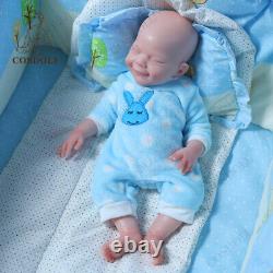 Full Body Silicone Drink and Wet 47cm Reborn Baby Boy Dolls for Christmas Gifts