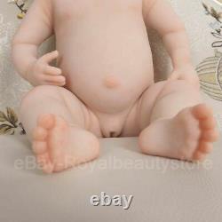 Full Body Silicone New Born Baby Girl Drink and Wet 47cm Reborn Dolls for Gift