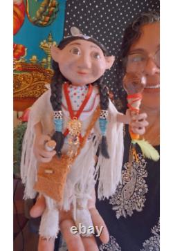 Gnome hopi indian fantasy doll