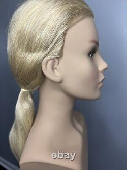 Human hair mannequin head Cosmetology Doll Bridal Hair