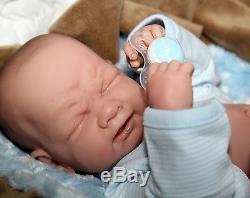 IT'S A BABY BOY! Crying PREEMIE Berenguer Life Like Reborn Pacifier Doll +Extras
