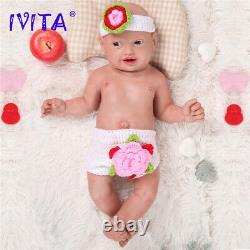 IVITA 12lbs Full Silicone Reborn Doll 23'' Baby Girl Laughing Silicone Doll