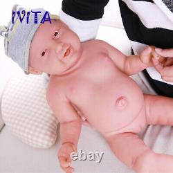 IVITA 12lbs Full Silicone Reborn Doll 23'' Baby Girl Laughing Silicone Doll