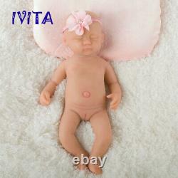 IVITA 15'' Handmade Sleeping Baby Girl Lifelike Silicone Reborn Doll 1800g