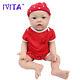 Ivita 17'' Silicone Reborn Baby Girl Doll Lifelike Cute Chubby Baby Kids Toys