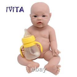 IVITA 17'' Silicone Reborn Baby Girl Doll Lifelike Cute Chubby Baby Kids Toys