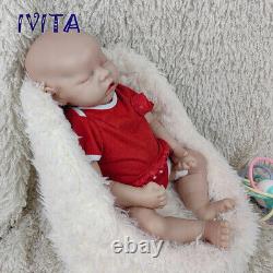 IVITA 18Reborn Baby Boy and Girl Lifelike Silicone Sleeping Baby Doll Infant