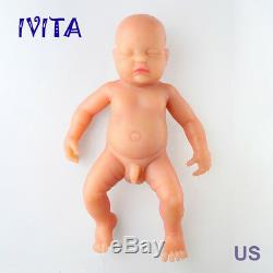 IVITA 18.5'' Full Body Soft Silicone Reborn Baby BOY Real Doll Sleeping Baby